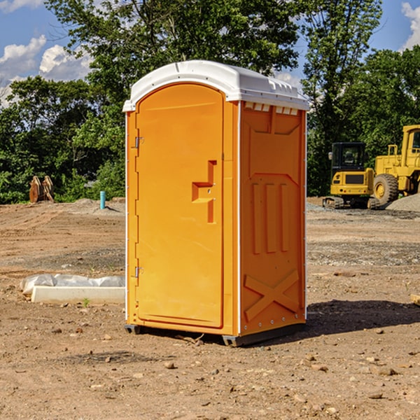 how often are the porta potties cleaned and serviced during a rental period in Convis